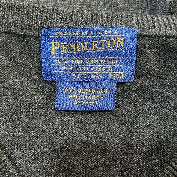 Pendleton Sweater Merino Wool Diamond Argyle Jumper Pullover Long Sleeve XXL - Picture 3 of 6